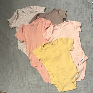 Gerber Pastel Baby Bodysuits Set